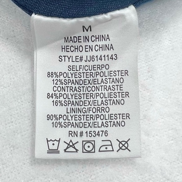 SINCERELY JULES Women’s Navy Full Zip Crop Jacket Ruched Sleeves Size Medium - Picture 7 of 10